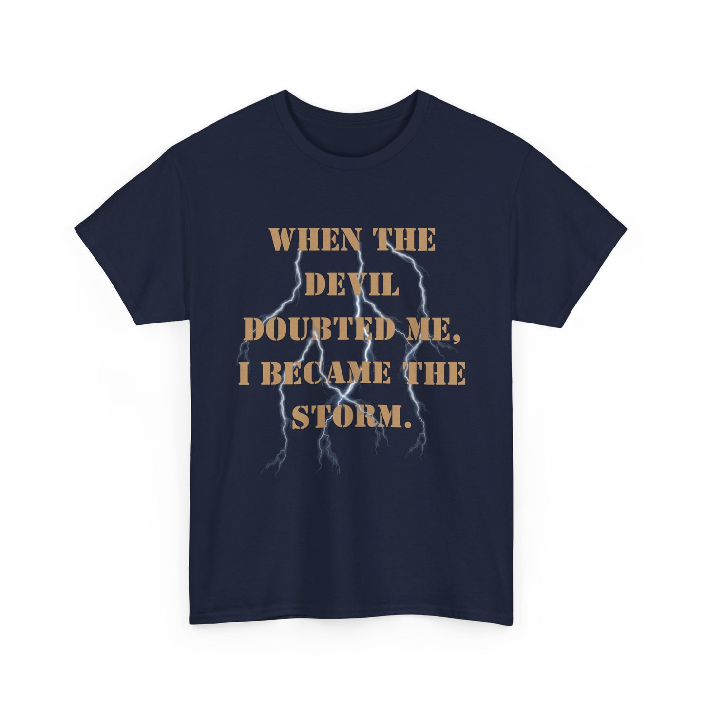 Storm Series Navy Veteran T-Shirt – “I Became the Storm”  Desert Storm Tribute