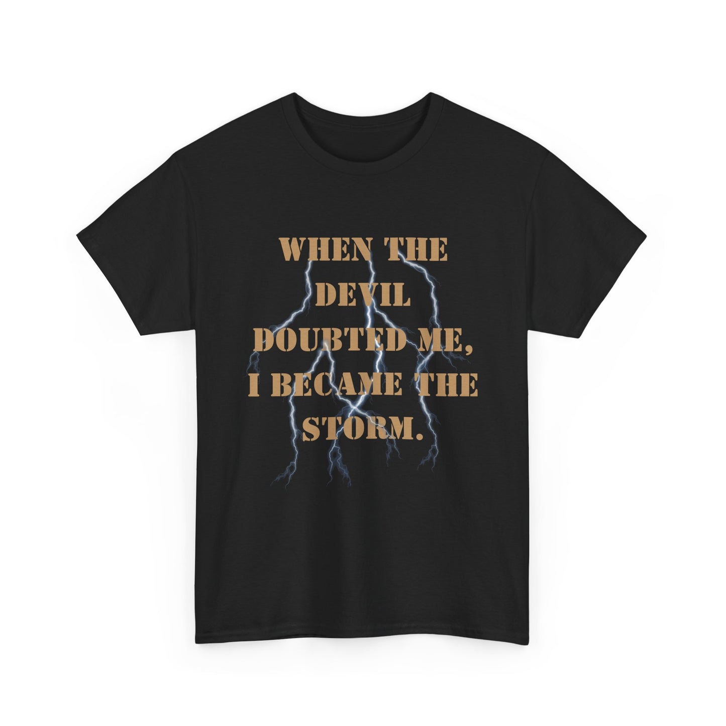 Desert Storm Series Air Force Veteran T-Shirt – “I Became the Storm”  Gulf War Tribute
