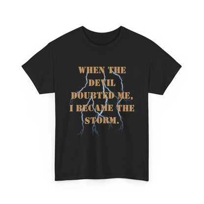 Desert Storm Series Air Force Veteran T-Shirt – “I Became the Storm”  Gulf War Tribute