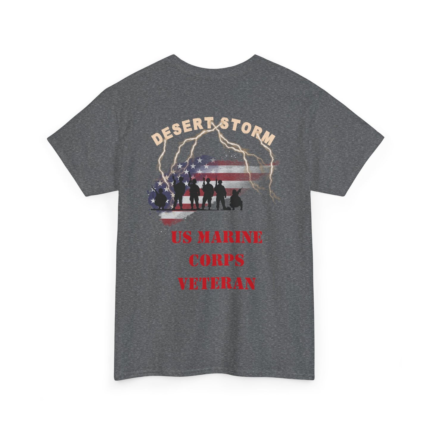 Desert Storm Series Marine Veteran T-Shirt – “I Became the Storm”  Desert Storm Honor Tee