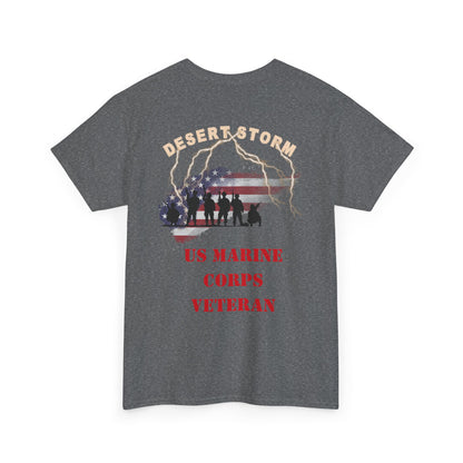 Desert Storm Series Marine Veteran T-Shirt – “I Became the Storm”  Desert Storm Honor Tee