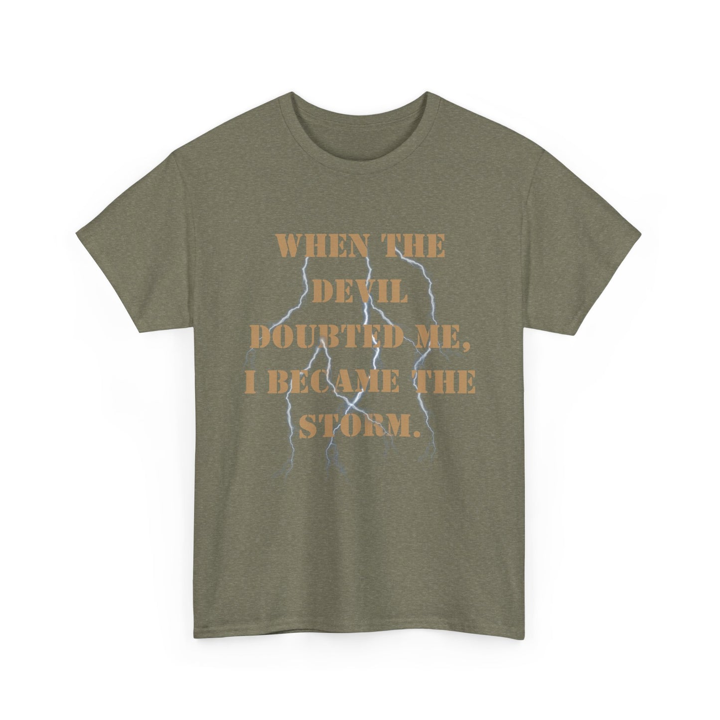 Desert Storm Series Army Veteran T-Shirt – “I Became the Storm”  Desert Storm Edition