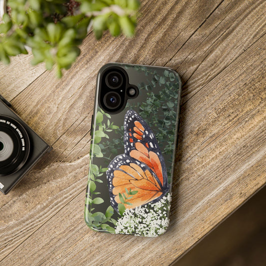 Renewed in Grace-Butterfly iPhone 16 Case, Nature Lover's Gift, Tough Cases for Protection, Stylish Phone Accessories, Unique Floral Design