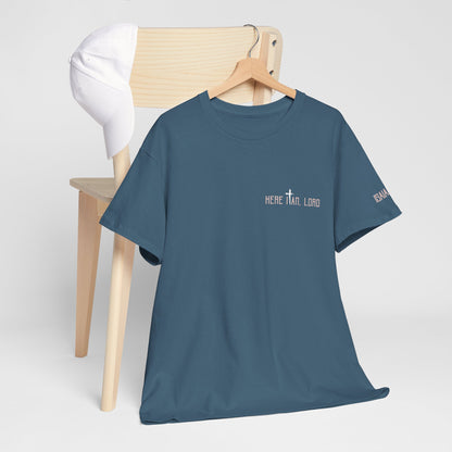 Here I Am Lord Christian T-Shirt | Send Me Back Print Faith Apparel