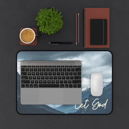 Let God Mountain Desk Mat – Peaceful Power