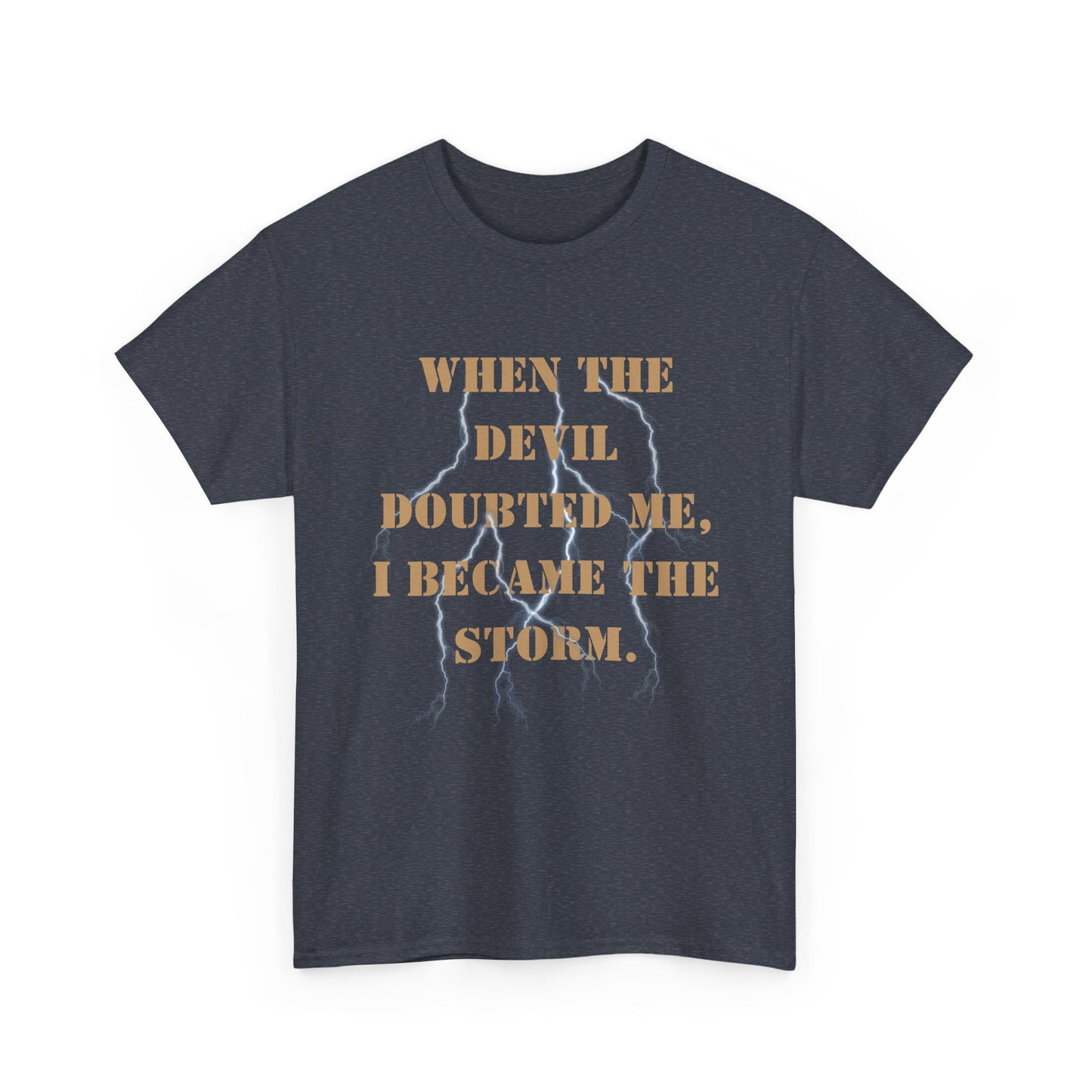 Desert Storm Series Air Force Veteran T-Shirt – “I Became the Storm”  Gulf War Tribute