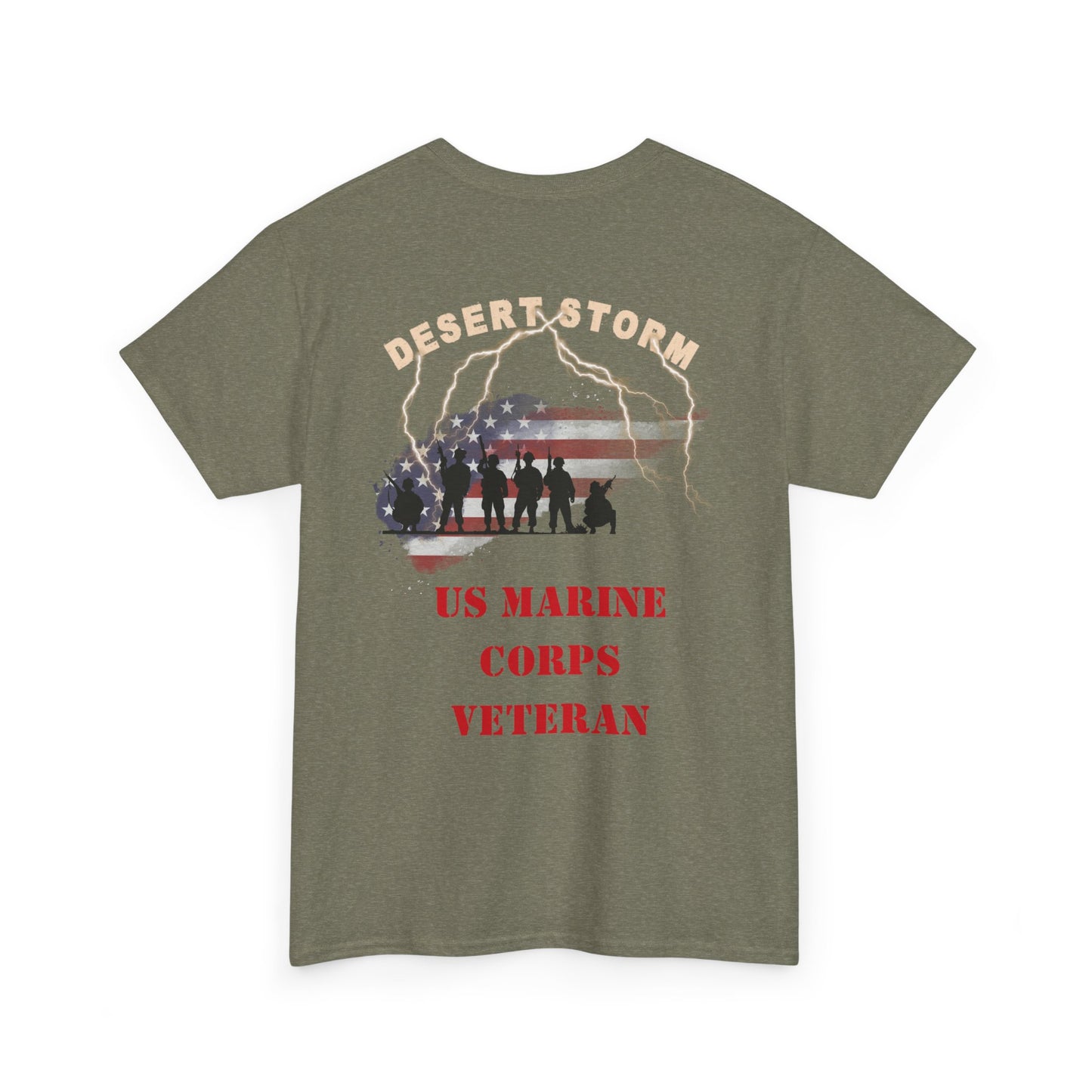 Desert Storm Series Marine Veteran T-Shirt – “I Became the Storm”  Desert Storm Honor Tee