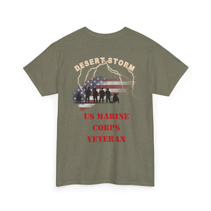 Desert Storm Series Marine Veteran T-Shirt – “I Became the Storm”  Desert Storm Honor Tee