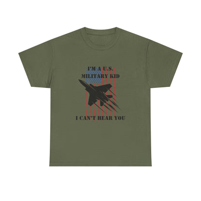 Military Kid Tee, Unisex Cotton T-Shirt, USA Proud Shirt, Gift for Military Families, Patriotic Wear, Comfortable Everyday Wear