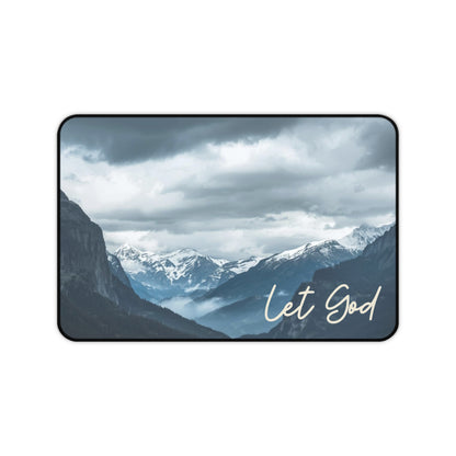 Let God Mountain Desk Mat – Peaceful Power