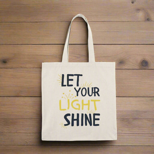 Let Your Light Shine Green- Personalize- Tote Bag for Church