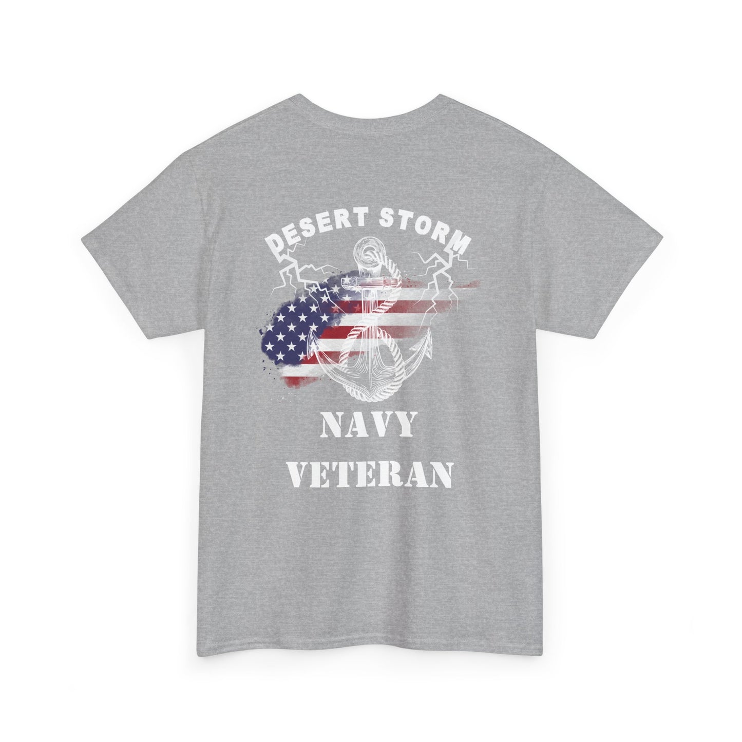 Storm Series Navy Veteran T-Shirt – “I Became the Storm”  Desert Storm Tribute