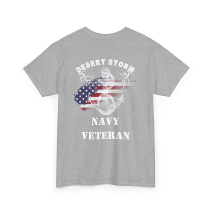 Storm Series Navy Veteran T-Shirt – “I Became the Storm”  Desert Storm Tribute