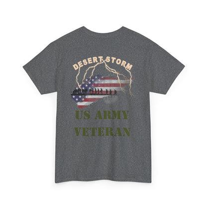 Desert Storm Series Army Veteran T-Shirt – “I Became the Storm”  Desert Storm Edition