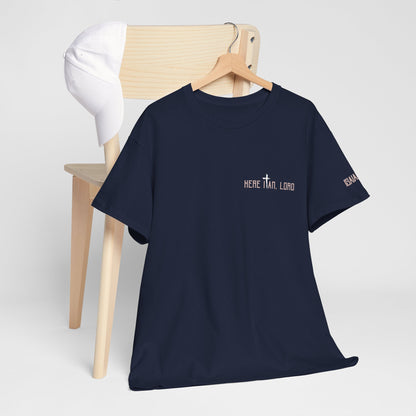 Here I Am Lord Christian T-Shirt | Send Me Back Print Faith Apparel