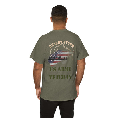 Desert Storm Series Army Veteran T-Shirt – “I Became the Storm”  Desert Storm Edition
