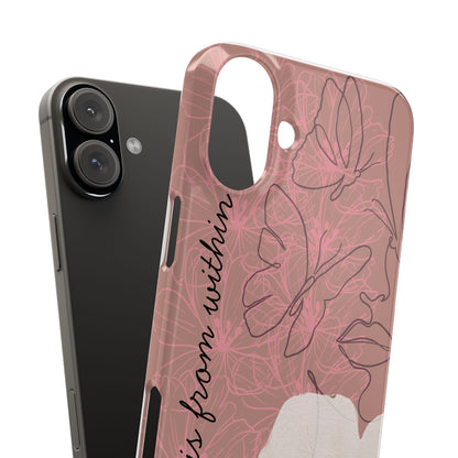 Beauty is from Within, Slim Phone Case, Floral Design, Gift for Her, Cute Phone Accessories, Mother’s Day [...]