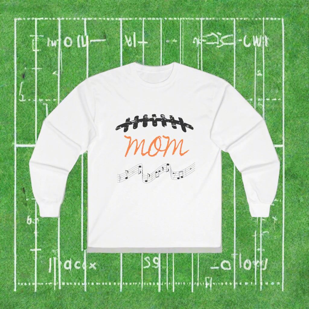 Football Mom Long Sleeve Tee - Perfect Gift for Sports Moms, Game Day, Casual Wear, Holiday Gift, Trendy Apparel