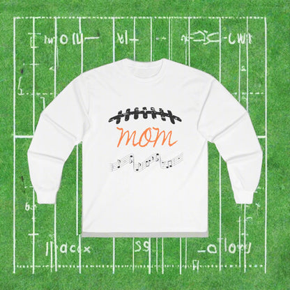 Football Mom Long Sleeve Tee - Perfect Gift for Sports Moms, Game Day, Casual Wear, Holiday Gift, Trendy Apparel