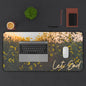 Let God Sunflower Desk Mat – Faith-Inspired Workspace