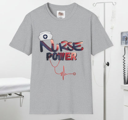 Nurse Power T‑Shirt – Nursing Appreciation Shirt, Nurses Week 2026 Tee, RN LPN CNA Gift, Nurse Life Top