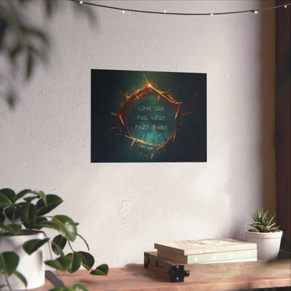 Crown of Thorns Christian Poster – Love Can Heal What Hurt Divides – Healing Faith Wall Art