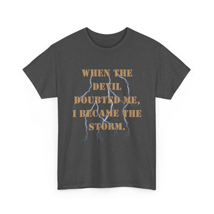 Desert Storm Series Army Veteran T-Shirt – “I Became the Storm”  Desert Storm Edition