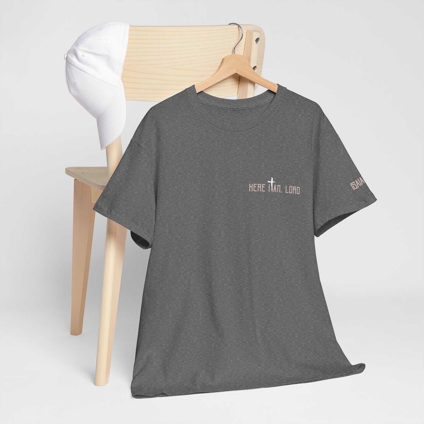 Here I Am Lord Christian T-Shirt | Send Me Back Print Faith Apparel