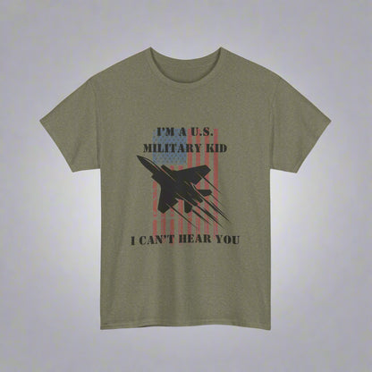 Military Kid Tee, Unisex Cotton T-Shirt, USA Proud Shirt, Gift for Military Families, Patriotic Wear, Comfortable Everyday Wear