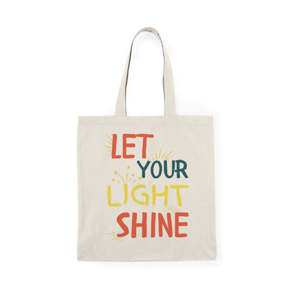 Let Your Light Shine Christian Tote Bag | Faith & Inspirational Canvas Handbag