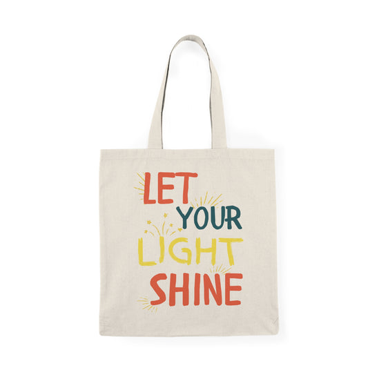 Let Your Light Shine Christian Tote Bag | Faith & Inspirational Canvas Handbag
