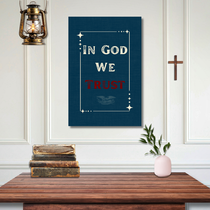 In God We Trust Vintage Americana Wall Art | Canvas & Poster