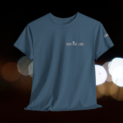 Here I Am Lord Christian T-Shirt | Send Me Back Print Faith Apparel