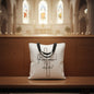 Tote bag with a cross and "If not now...when" printed on the front