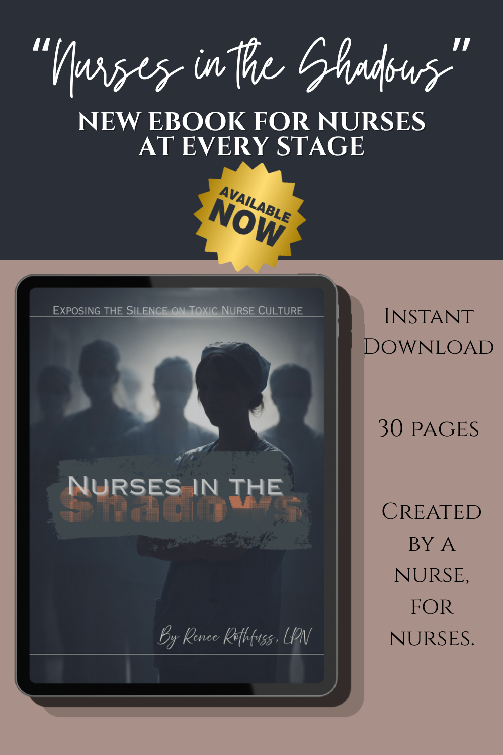 Nurses in the Shadows book cover for toxic nursing culture recovery
